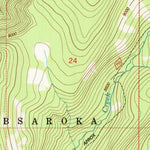United States Geological Survey Pahaska Tepee, WY (1991, 24000-Scale) digital map