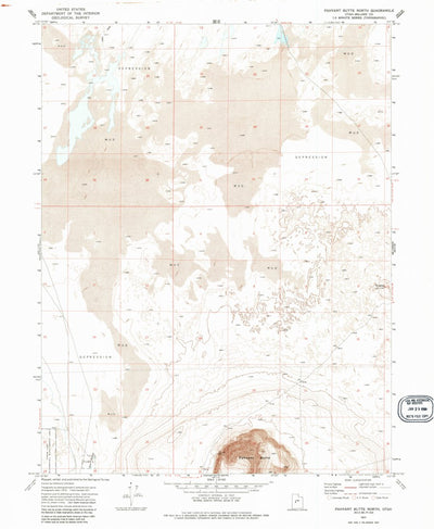United States Geological Survey Pahvant Butte North, UT (1971, 24000-Scale) digital map