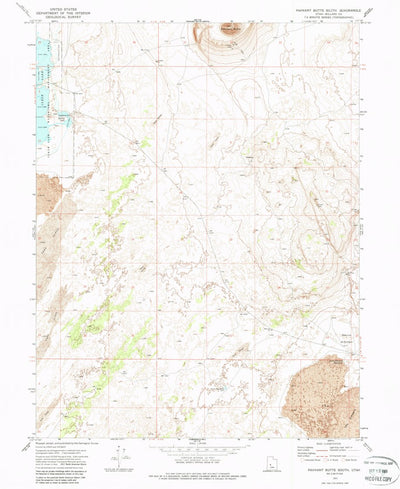 United States Geological Survey Pahvant Butte South, UT (1971, 24000-Scale) digital map