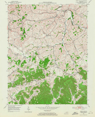 United States Geological Survey Paint Lick, KY (1952, 24000-Scale) digital map