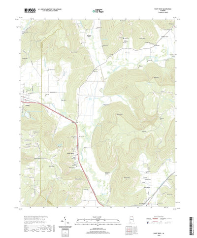 United States Geological Survey Paint Rock, AL (2020, 24000-Scale) digital map