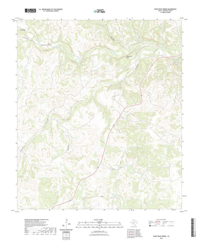 United States Geological Survey Paint Rock Spring, TX (2022, 24000-Scale) digital map