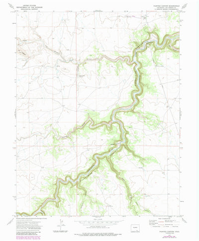 United States Geological Survey Painted Canyon, CO (1972, 24000-Scale) digital map