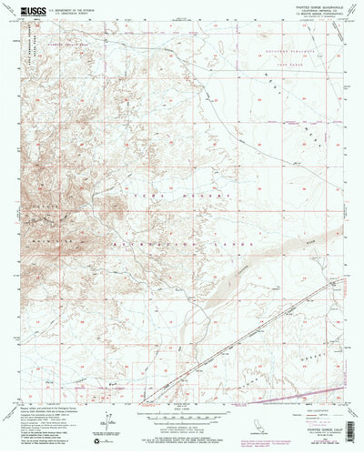 United States Geological Survey Painted Gorge, CA (1957, 24000-Scale) digital map