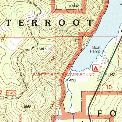 United States Geological Survey Painted Rocks Lake, MT (1998, 24000-Scale) digital map