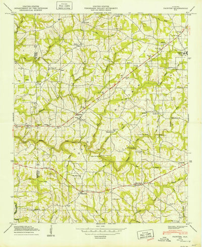 United States Geological Survey Painter, AL (1949, 24000-Scale) digital map