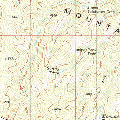United States Geological Survey Pajarito Peak, AZ (1981, 24000-Scale) digital map