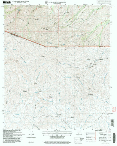 United States Geological Survey Pajarito Peak, AZ (2004, 24000-Scale) digital map