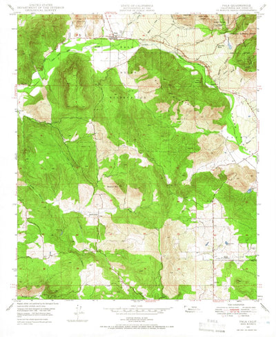 United States Geological Survey Pala, CA (1949, 24000-Scale) digital map