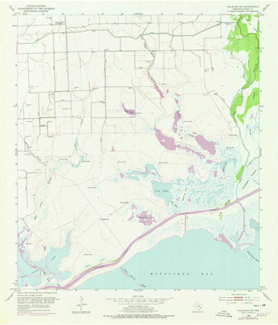United States Geological Survey Palacios NE, TX (1952, 24000-Scale) digital map