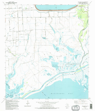 United States Geological Survey Palacios NE, TX (1995, 24000-Scale) digital map