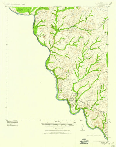 United States Geological Survey Palafox, TX (1923, 62500-Scale) digital map