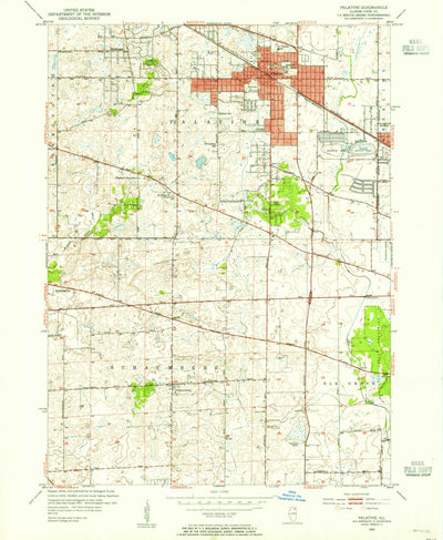 United States Geological Survey Palatine, IL (1953, 24000-Scale) digital map