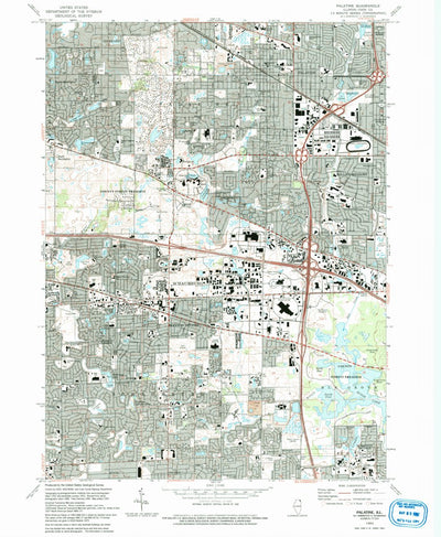 United States Geological Survey Palatine, IL (1993, 24000-Scale) digital map