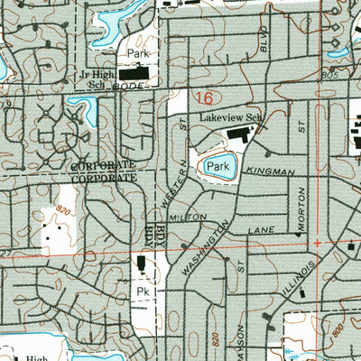 United States Geological Survey Palatine, IL (1993, 24000-Scale) digital map