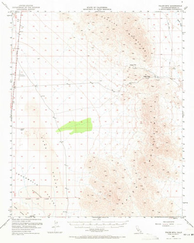 United States Geological Survey Palen Mountains, CA (1952, 62500-Scale) digital map