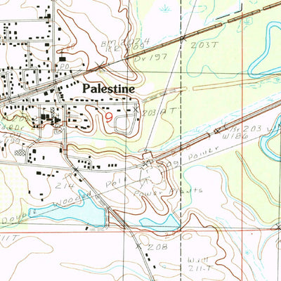 United States Geological Survey Palestine, AR (1984, 24000-Scale) digital map