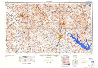 United States Geological Survey Palestine, TX-LA (1984, 250000-Scale) digital map