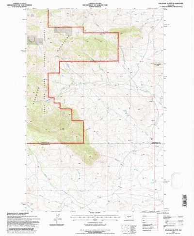 United States Geological Survey Palisade Butte, MT (1995, 24000-Scale) digital map