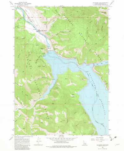 United States Geological Survey Palisades Dam, ID (1966, 24000-Scale) digital map