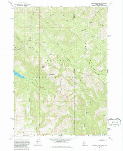 United States Geological Survey Palisades Peak, ID-WY (1966, 24000-Scale) digital map