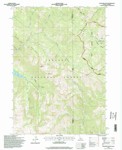United States Geological Survey Palisades Peak, ID-WY (1996, 24000-Scale) digital map