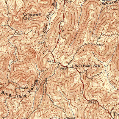United States Geological Survey Pall Mall, TN-KY (1934, 62500-Scale) digital map