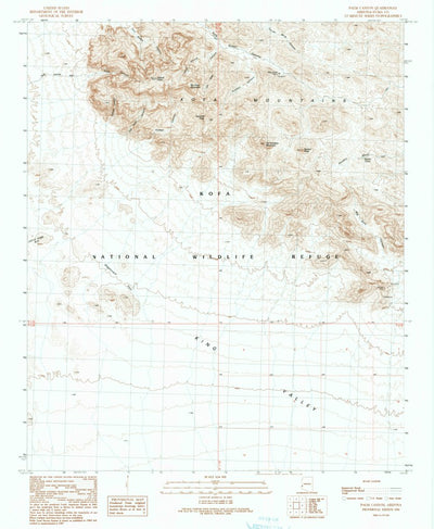 United States Geological Survey Palm Canyon, AZ (1990, 24000-Scale) digital map
