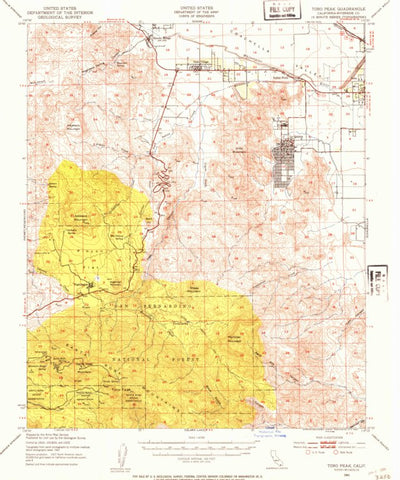 United States Geological Survey Palm Desert, CA (1941, 62500-Scale) digital map