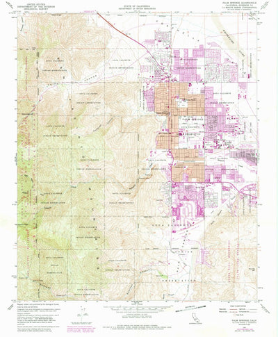 United States Geological Survey Palm Springs, CA (1957, 24000-Scale) digital map