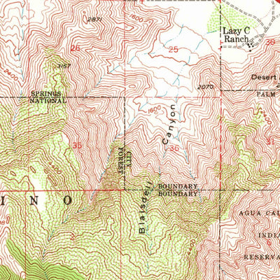 United States Geological Survey Palm Springs, CA (1957, 62500-Scale) digital map