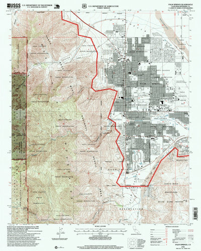 United States Geological Survey Palm Springs, CA (1996, 24000-Scale) digital map