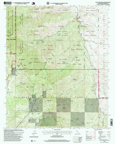 United States Geological Survey Palm View Peak, CA (1996, 24000-Scale) digital map