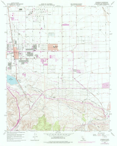 United States Geological Survey Palmdale, CA (1958, 24000-Scale) digital map