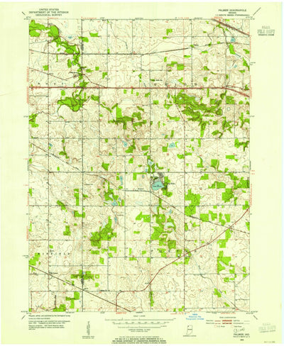 United States Geological Survey Palmer, IN (1953, 24000-Scale) digital map