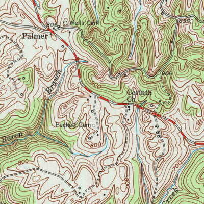 United States Geological Survey Palmer, KY (1952, 24000-Scale) digital map