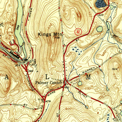 United States Geological Survey Palmer, MA (1946, 31680-Scale) digital map