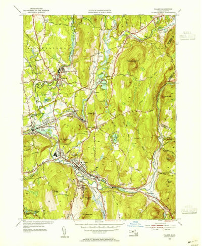 United States Geological Survey Palmer, MA (1954, 31680-Scale) digital map