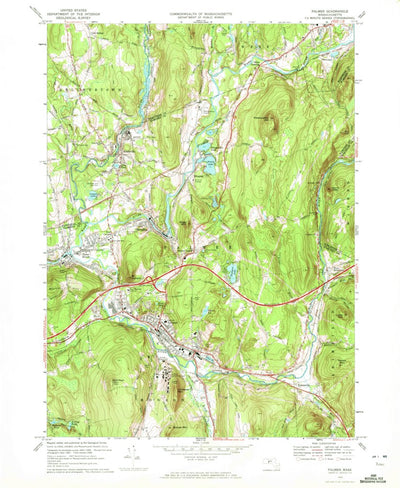 United States Geological Survey Palmer, MA (1969, 24000-Scale) digital map