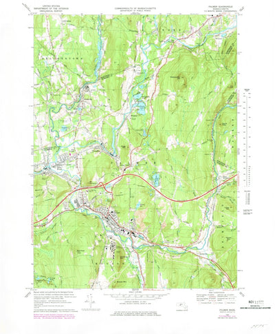 United States Geological Survey Palmer, MA (1969, 25000-Scale) digital map