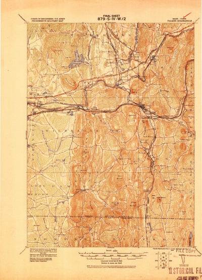 United States Geological Survey Palmer, MA-CT (1919, 62500-Scale) digital map