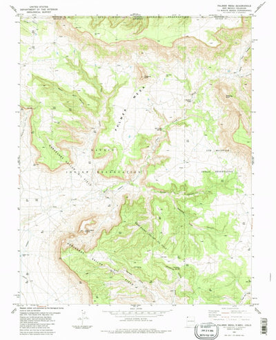 United States Geological Survey Palmer Mesa, NM-CO (1983, 24000-Scale) digital map