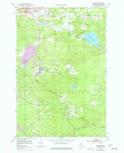 United States Geological Survey Palmer, MI (1952, 24000-Scale) digital map