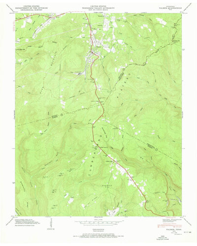 United States Geological Survey Palmer, TN (1950, 24000-Scale) digital map