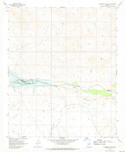 United States Geological Survey Palmerita Ranch, AZ (1967, 24000-Scale) digital map
