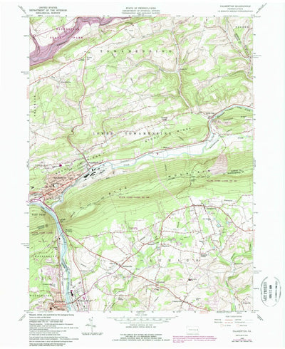 United States Geological Survey Palmerton, PA (1960, 24000-Scale) digital map