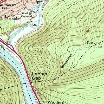 United States Geological Survey Palmerton, PA (1960, 24000-Scale) digital map