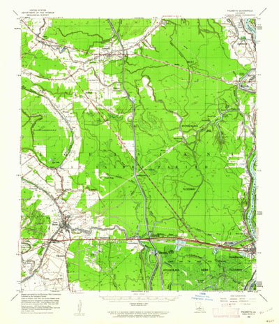 United States Geological Survey Palmetto, LA (1959, 62500-Scale) digital map