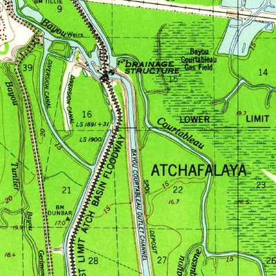 United States Geological Survey Palmetto, LA (1959, 62500-Scale) digital map