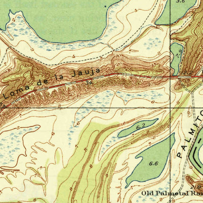 United States Geological Survey Palmito Hill, TX (1936, 31680-Scale) digital map